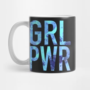 Girl Power Marbled Letters Feminist Sticker Mug